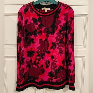 Michael Kors long sleeved crew neck sweater/shirt (Size M) (Pink/Red)